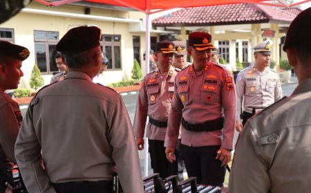 Polres Kebumen Gelar Apel Pasukan Menjelang Hari Buruh