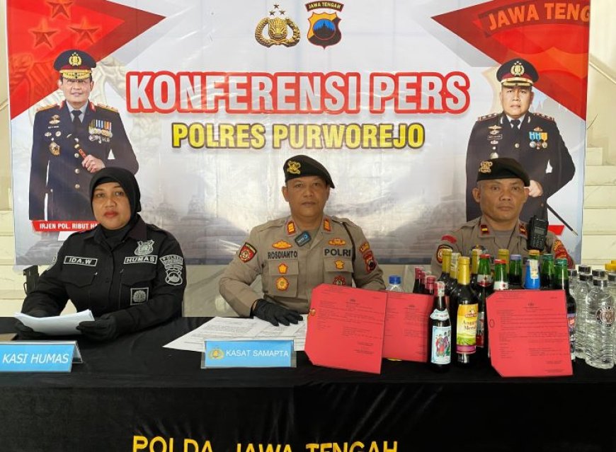 Menjaga Kondusivitas, Polres Purworejo Tangkap Pengedar dan Pemakai Miras
