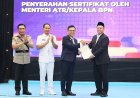 HUT ke-61 Lemhannas RI: Menteri Nusron Wahid Serahkan Sertipikat Hak Pakai Aset Strategis Negara