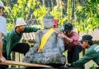 Jelang Hari Raya Waisak, Arca Unfinished Buddha di Candi Borobudur Dipindahkan ke Lokasi Asal