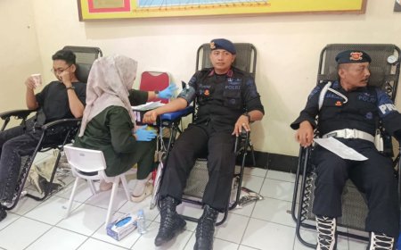 HUT ke-15 Batalyon A, Brimob Gelar Aksi Kemanusiaan Donor Darah