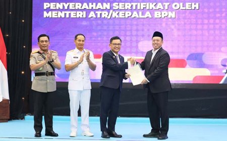 HUT ke-61 Lemhannas RI: Menteri Nusron Wahid Serahkan Sertipikat Hak Pakai Aset Strategis Negara