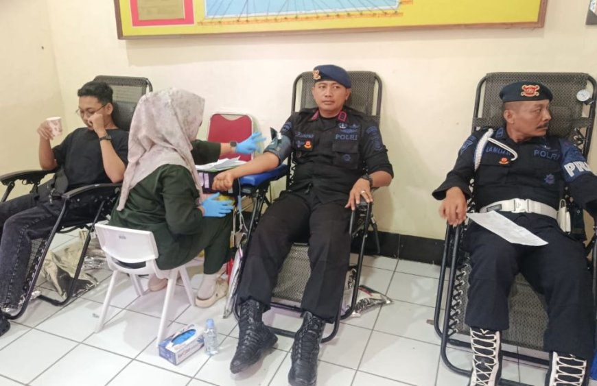 HUT ke-15 Batalyon A, Brimob Gelar Aksi Kemanusiaan Donor Darah