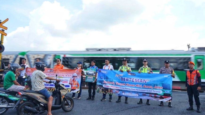 KAI Bandara Sosialisasi Keselamatan di Perlintasan Wates