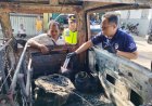 Mobil Angkut Pertalite Terbakar Diduga Akibat Percikan Api