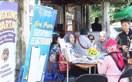 Angkling Darta Hadir di Pasar Ngasem, Warga Yogya Antusias Manfaatkan Layanan Pertanahan Keliling