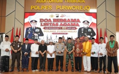 Polres Purworejo Gelar Doa Bersama Lintas Agama