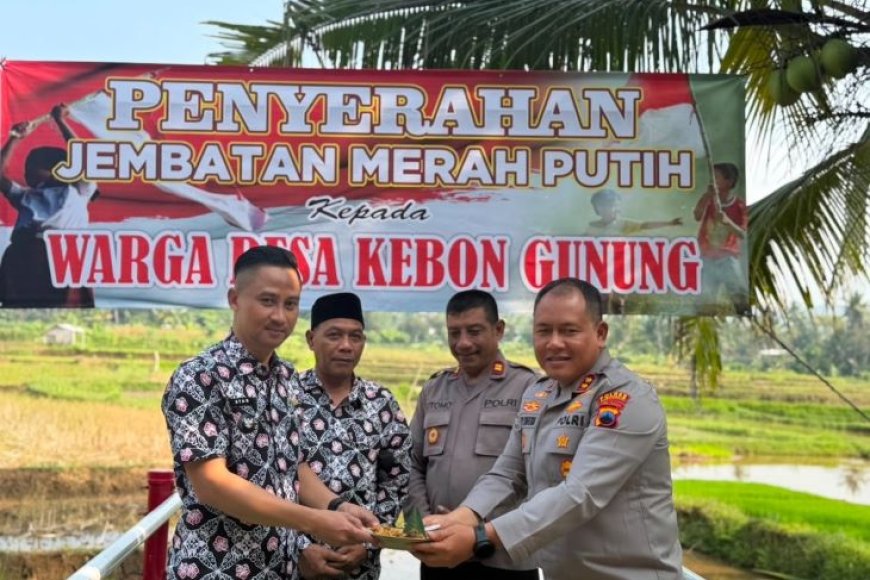 Jembatan Merah Putih Presisi di Desa Kebon Gunung Purworejo Diresmikan