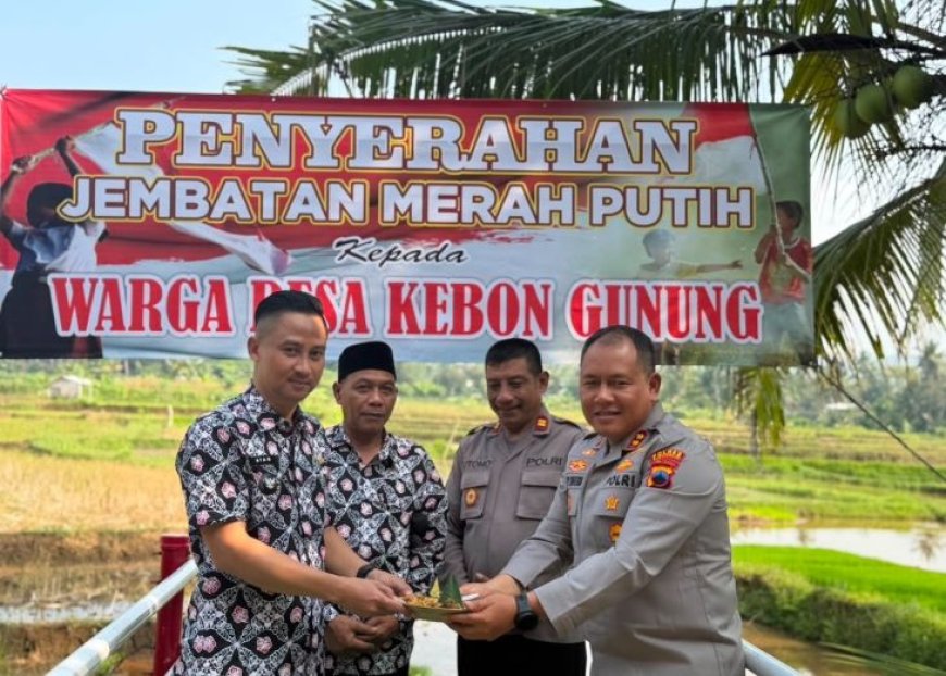 Jembatan Merah Putih Presisi di Desa Kebon Gunung Purworejo Diresmikan