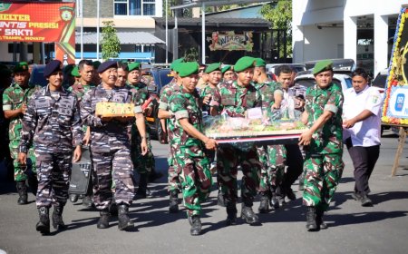 Hari Bhayangkara ke-80, Dandim Kebumen Datangi Polres Bawa Tumpeng