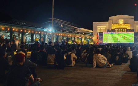 Stasiun Yogyakarta Bergemuruh Saat Gol Menit ke-106
