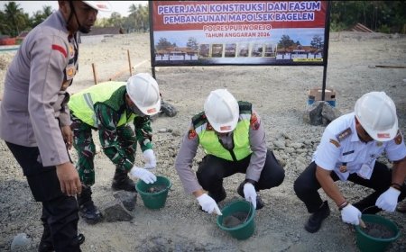 Langganan Banjir, Mapolsek Bagelen Dibangun di Lokasi Baru