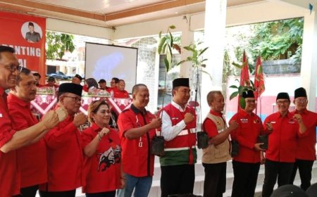 PDI Perjuangan Yogyakarta Lantik Pengurus di Tepi Sungai Gajah Wong