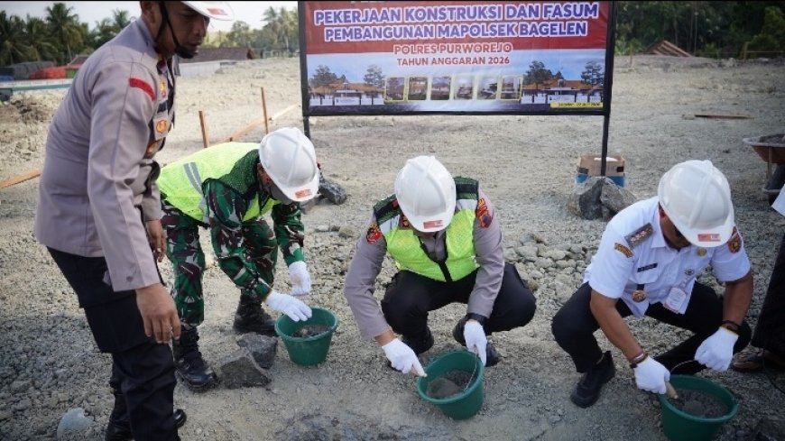 Langganan Banjir, Mapolsek Bagelen Dibangun di Lokasi Baru
